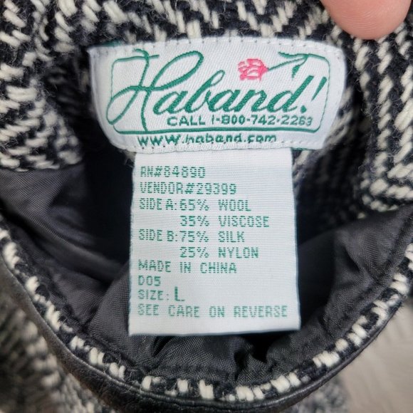 Vintage Reversible Coat size Large Light/Dark Academia Tweed Wool Silk grey - Picture 8 of 8